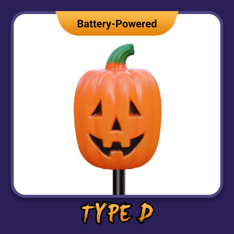 Halloween pompoen tuinpaal zonne-energie lamp