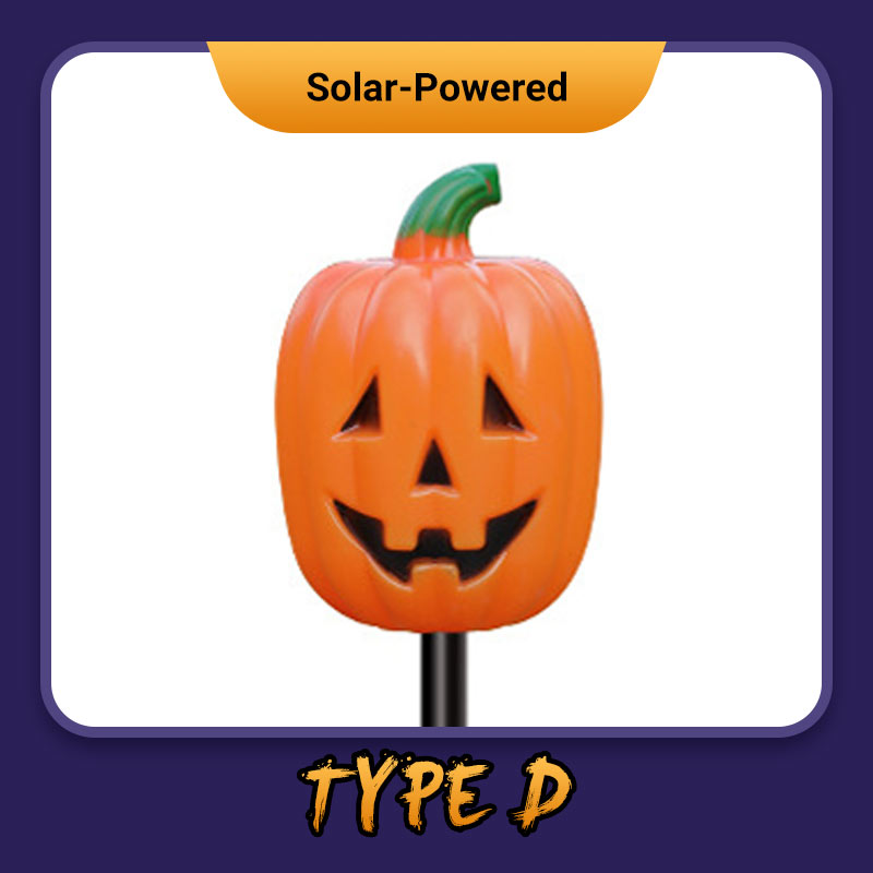Halloween pompoen tuinpaal zonne-energie lamp