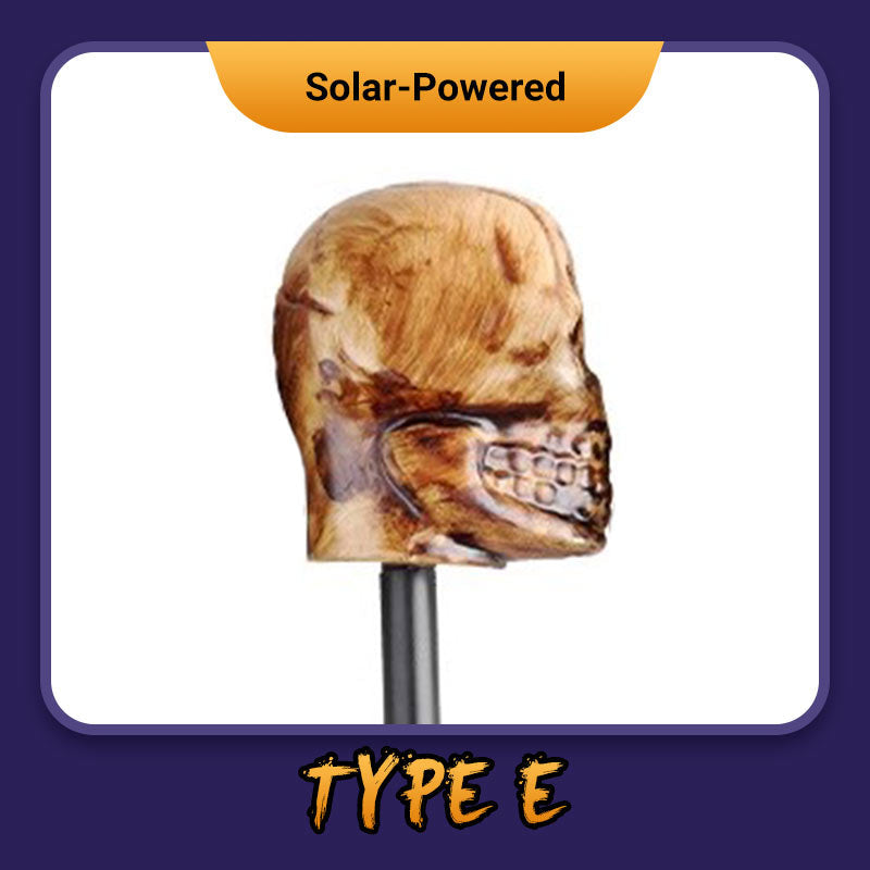 Halloween pompoen tuinpaal zonne-energie lamp