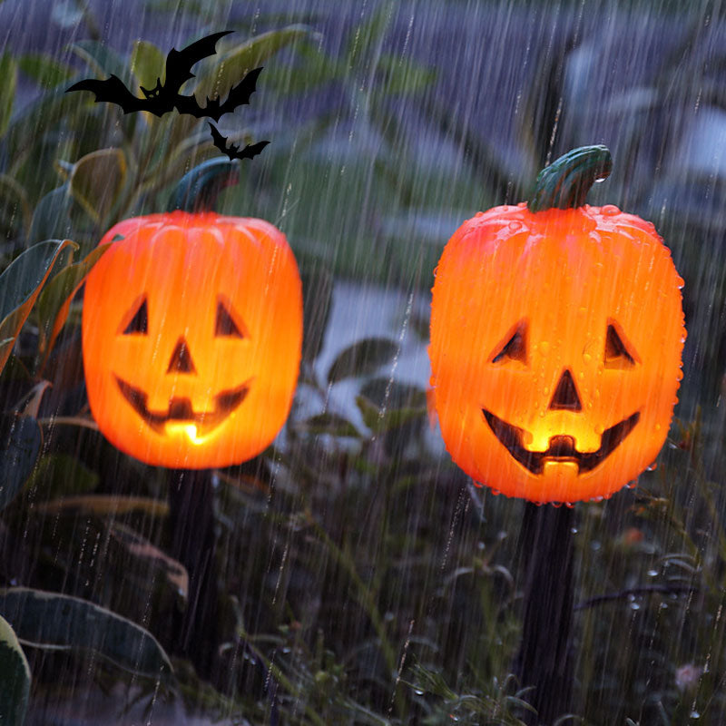 Halloween pompoen tuinpaal zonne-energie lamp