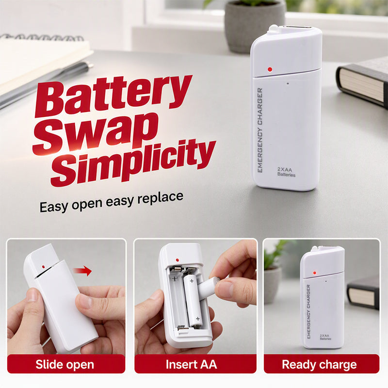 🔋🔦 50% KORTING! Nooit meer een lege telefoon in een noodgeval – deze AA-batterij powerbank geeft je overal direct stroom, mét LED-zaklamp. Eén druk en je bent weer bereikbaar!