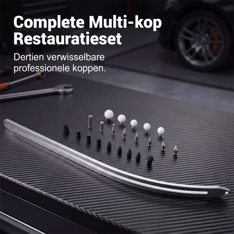 Reparatieset met schuifstang voor carrosserieplooien en wielkasten