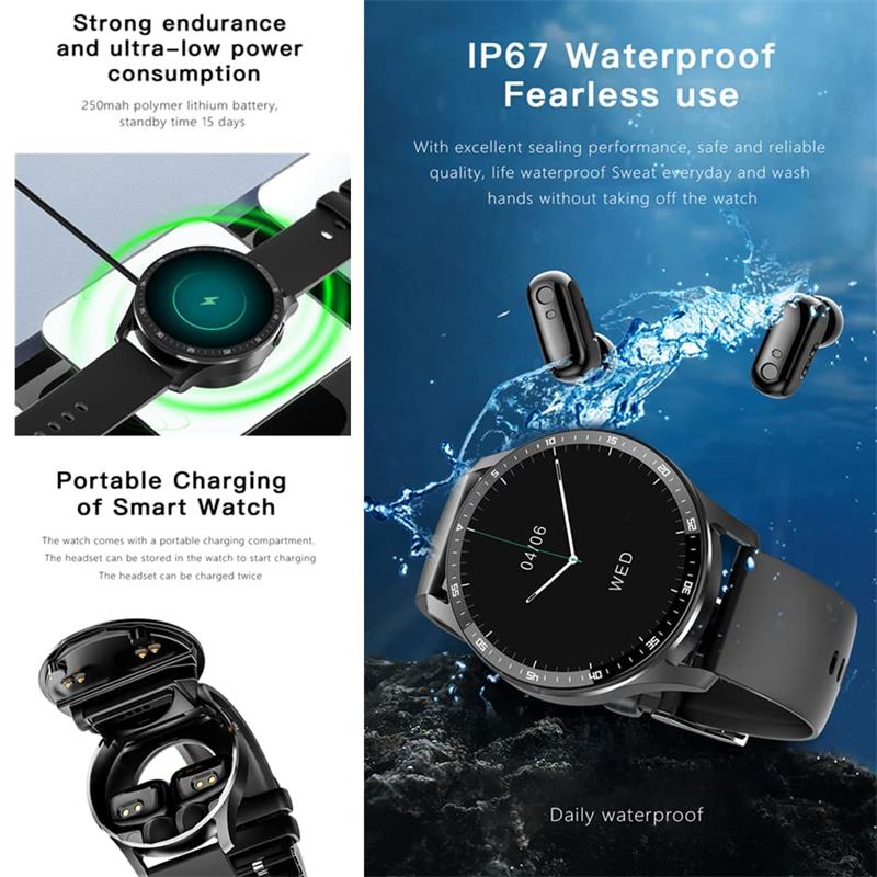 X7 2 in 1 SmartWatch met Bluetooth koptelefoon