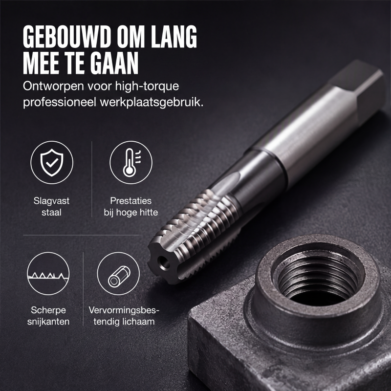 Gereedschap voor het nabewerken van uitlaatpijpdraden en repareren van zuurstofsensoren
