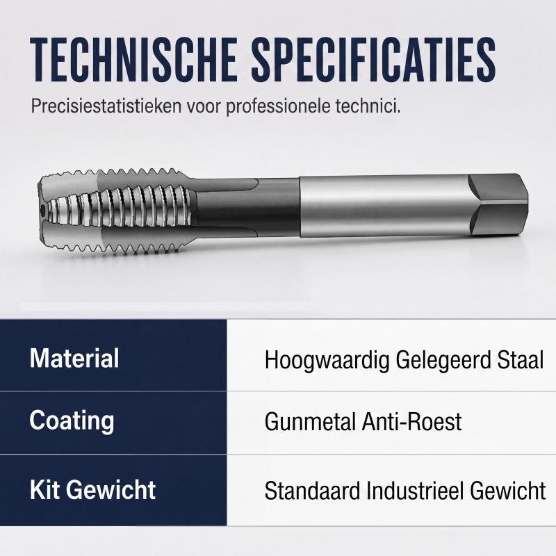 Gereedschap voor het nabewerken van uitlaatpijpdraden en repareren van zuurstofsensoren