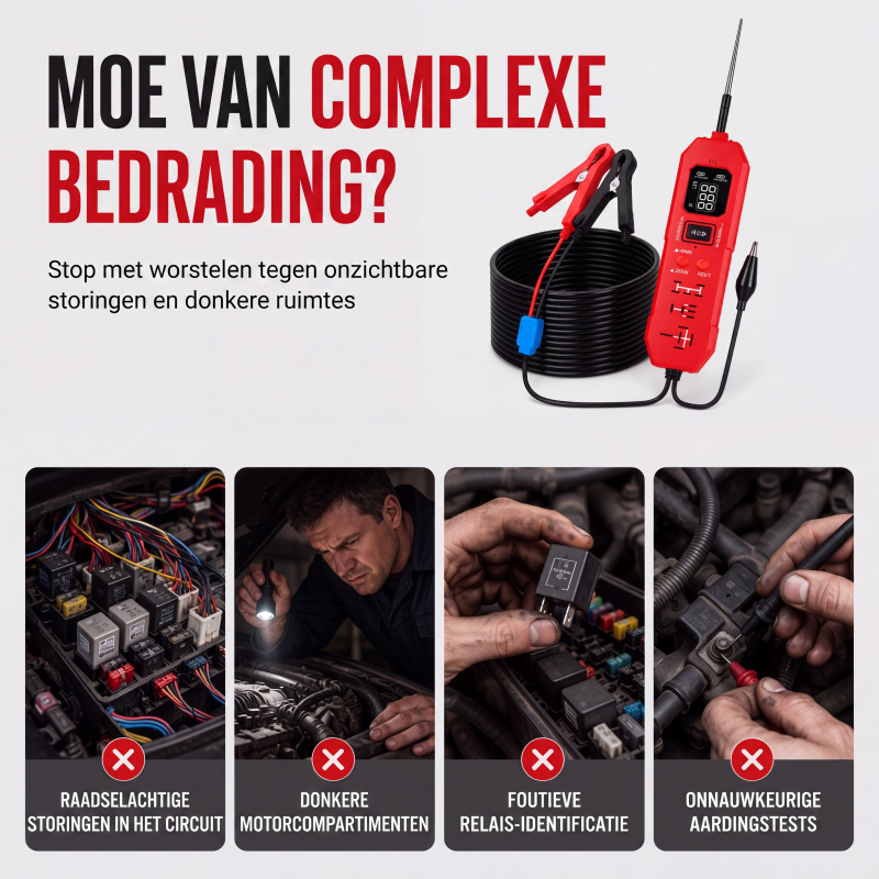 Digitale auto-circuit tester met display