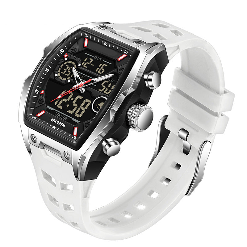 ⌚ Heren Dubbele Display Sportwatch – Analoog-Digitale Horloge Met Verlichte Wijzerplaat
