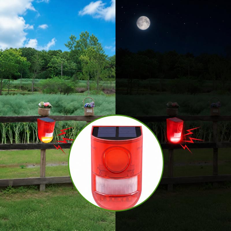 🔥 50% KORTING 🚨 🐗 Zonne-energie dierafweer: 110dB alarm, 6 LED-flits, bewegingssensor, IP65, voor tuin & boerderij