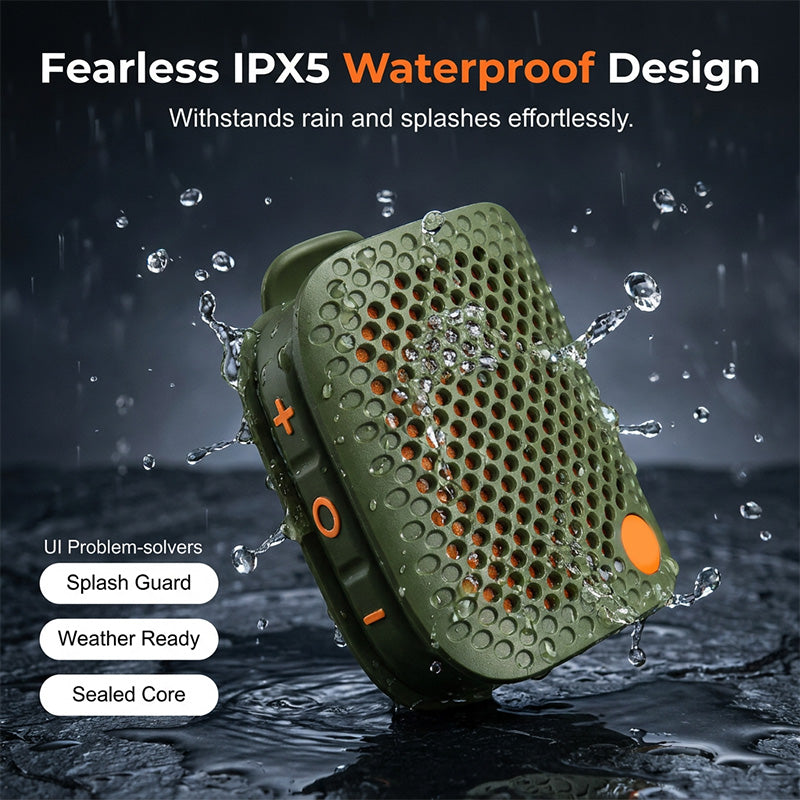 Draagbare Bluetooth Speaker met TWS Stereo IPX5 Waterdicht Mini Draadloze Speaker