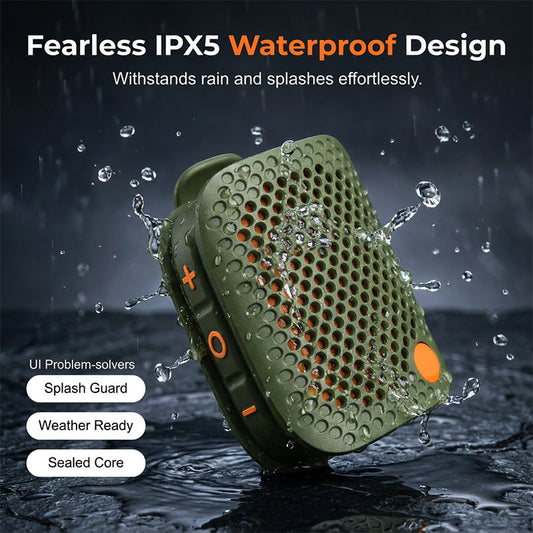 Draagbare Bluetooth Speaker met TWS Stereo IPX5 Waterdicht Mini Draadloze Speaker