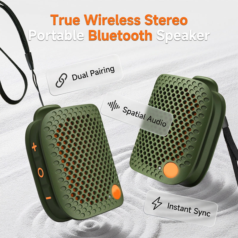 Draagbare Bluetooth Speaker met TWS Stereo IPX5 Waterdicht Mini Draadloze Speaker