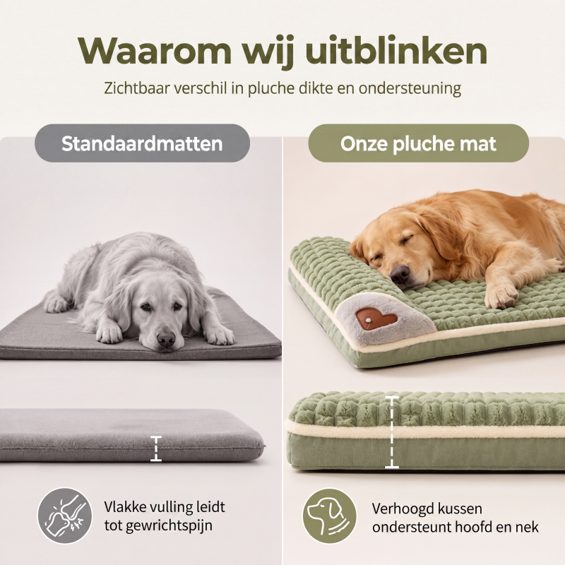 Premium pluchen slaapmat voor huisdieren