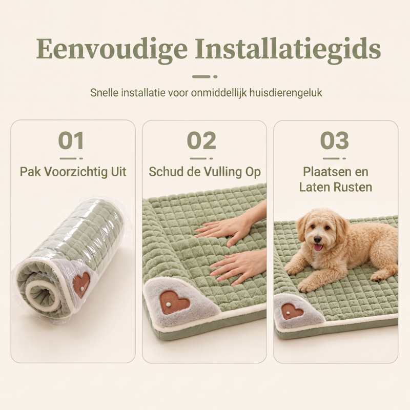 Premium pluchen slaapmat voor huisdieren