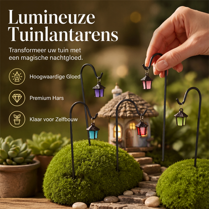 Lichtgevende retro lantaarn voor in planten