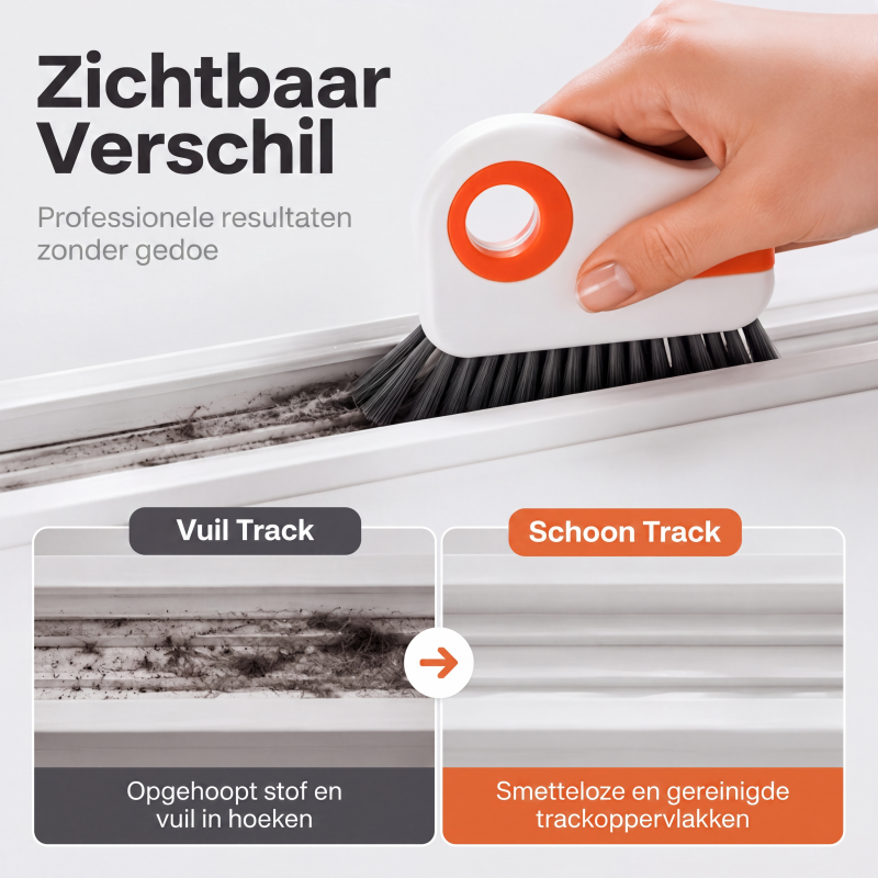 😱🧼 Nooit meer vieze raamrails! Dé 2-in-1 walvisborstel met uitneembare schraper verwijdert zelfs aangekoekte resten – precies, krasvrij en hygiënisch. 50% KORTING!