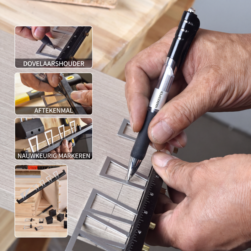 📐 28-delige zwaluwstaartmarker set voor houtbewerking 🛠️