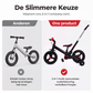 4-in-1 omvormbare kinderfiets, loopfiets en kinderwagen