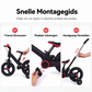 4-in-1 omvormbare kinderfiets, loopfiets en kinderwagen