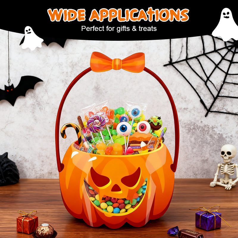🎃 Herbruikbare Halloween Pompoenzakjes – Stevige & Doorzichtige Cadeautasjes voor Snoep, Goodies & Feestartikelen 🕷️🍬