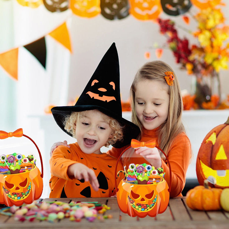 🎃 Herbruikbare Halloween Pompoenzakjes – Stevige & Doorzichtige Cadeautasjes voor Snoep, Goodies & Feestartikelen 🕷️🍬