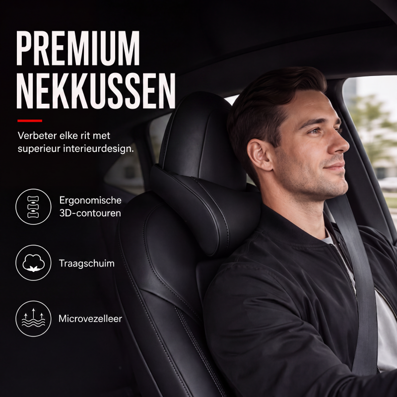 Ergonomisch autokussen voor hoofdsteun van traagschuim