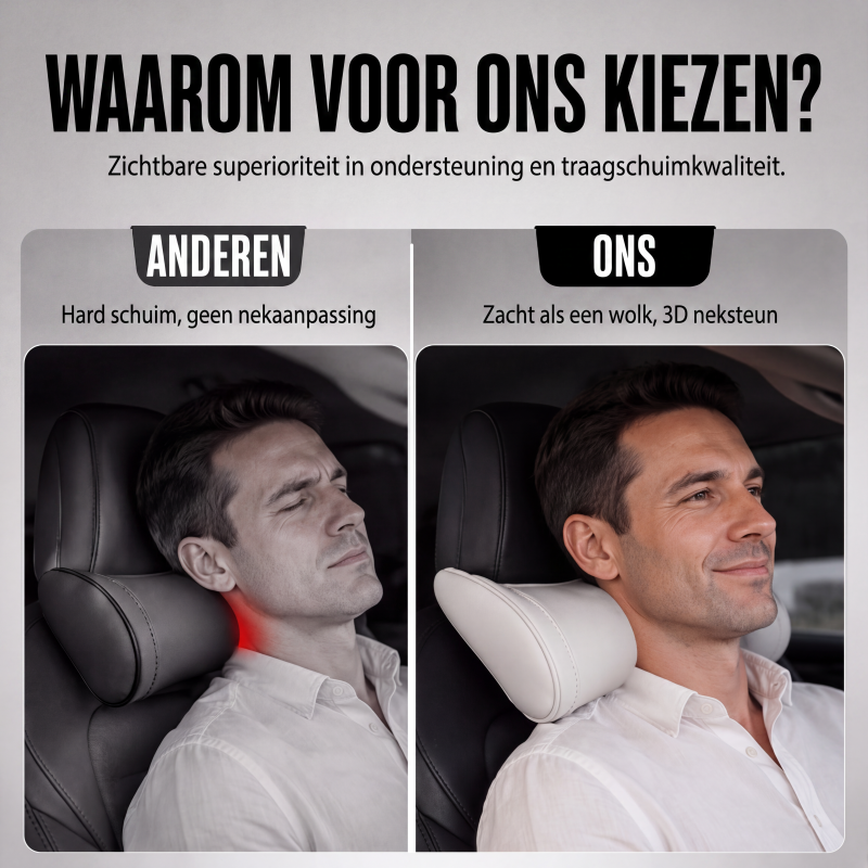 Ergonomisch autokussen voor hoofdsteun van traagschuim