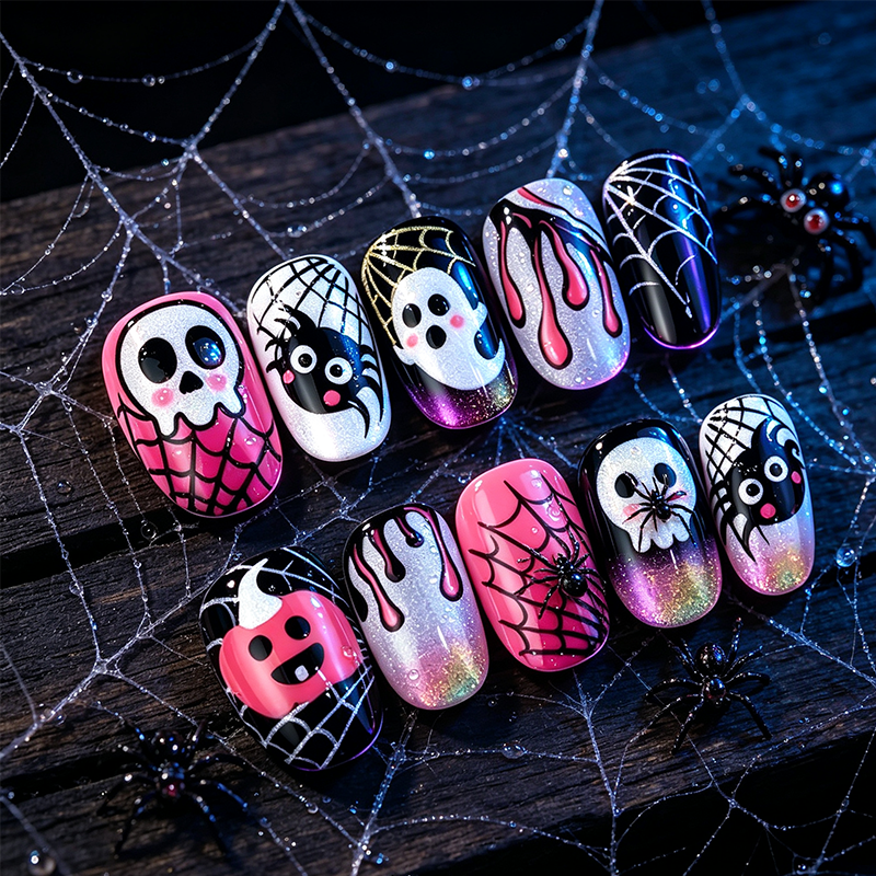Halloween Aufklebe-Nagelset