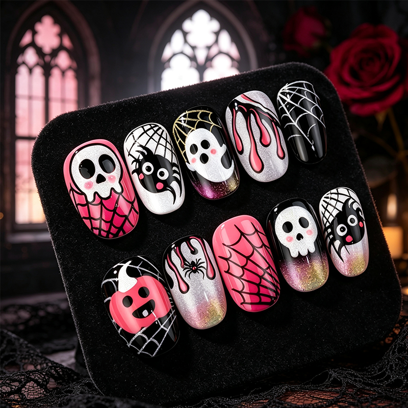 Halloween Aufklebe-Nagelset