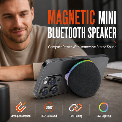 Magnetische Mini Bluetooth Speaker met RGB Sfeerverlichting