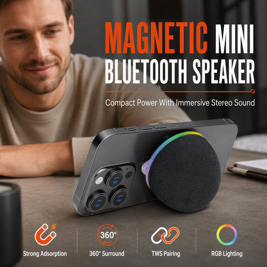 Magnetische Mini Bluetooth Speaker met RGB Sfeerverlichting