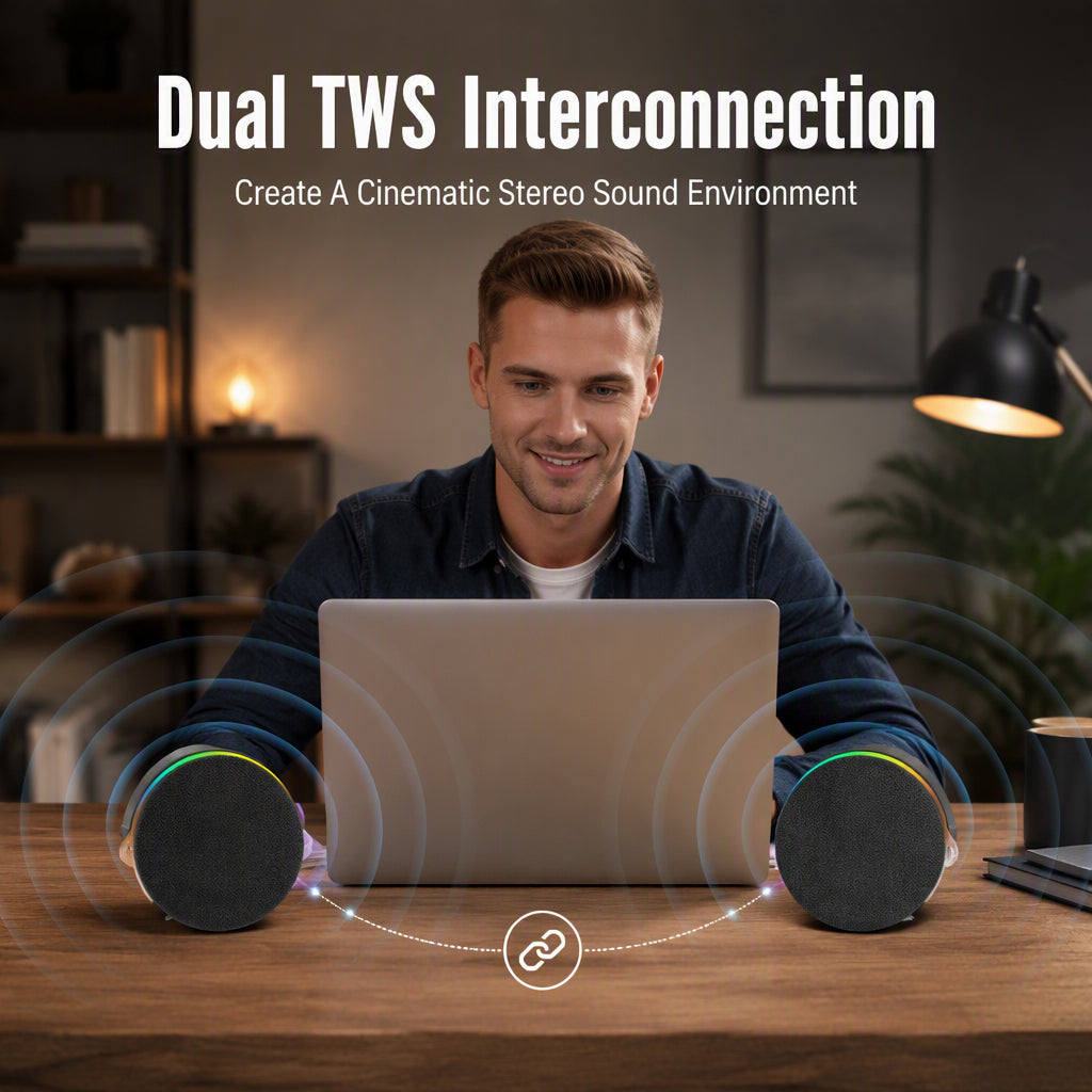 Magnetische Mini Bluetooth Speaker met RGB Sfeerverlichting