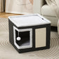 🐱 PROMO FLASH : 50% DE RÉDUCTION ! 🏠 Maison Cube Pliable 2-en-1 pour Chat – Design Bi-Niveau & Griffoir Intégré – Confort Toutes Saisons – Gain de Place & Portable 🐾