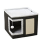🐱 PROMO FLASH : 50% DE RÉDUCTION ! 🏠 Maison Cube Pliable 2-en-1 pour Chat – Design Bi-Niveau & Griffoir Intégré – Confort Toutes Saisons – Gain de Place & Portable 🐾