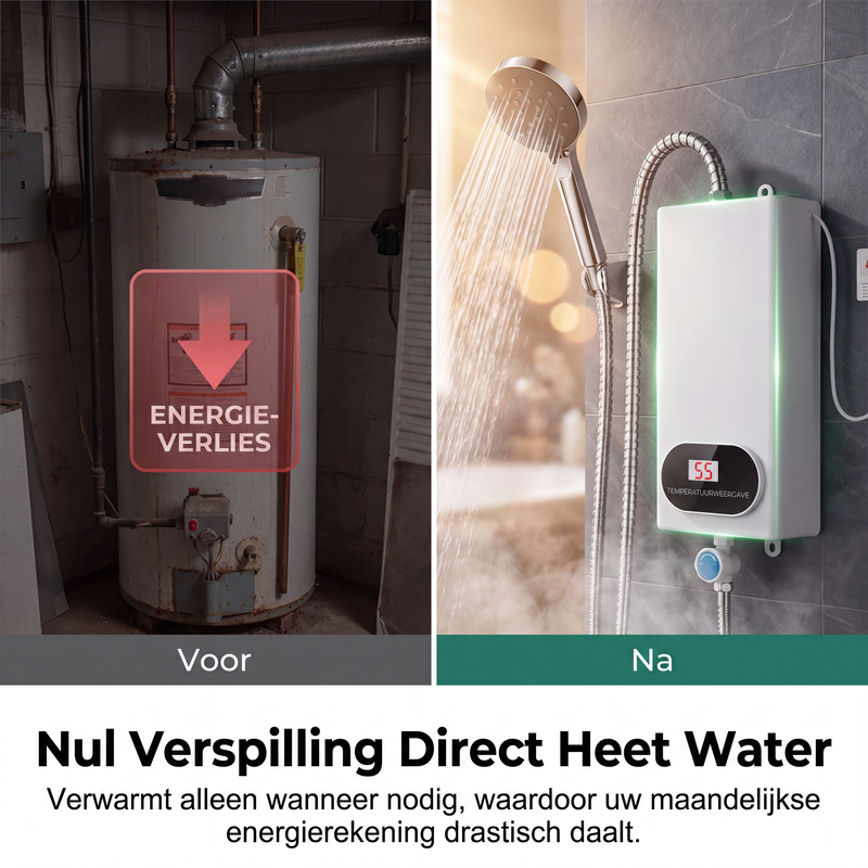 Compacte en veilige instant elektrische waterverwarmer