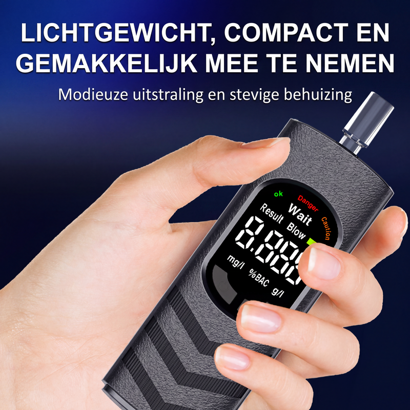 Oplaadbare alcohollester met LCD-scherm en spraakbericht