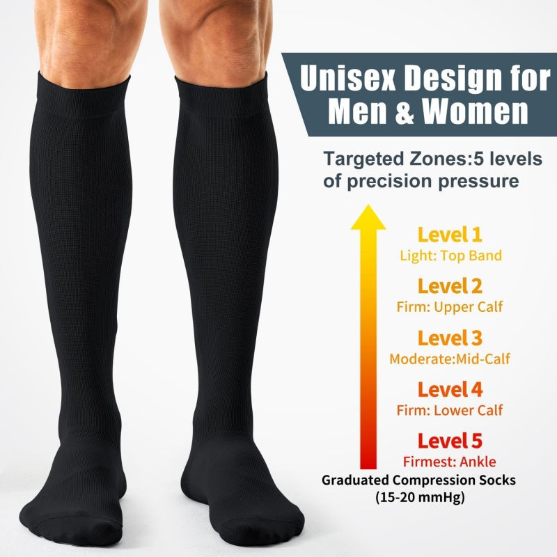 🔥 Tijdelijke aanbieding! 💥 Unisex Compressiekousen met Geleidelijke Drukondersteuning 🧦