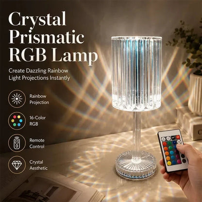 Acryl Kristal Roze Tafellamp met Touchfunctie