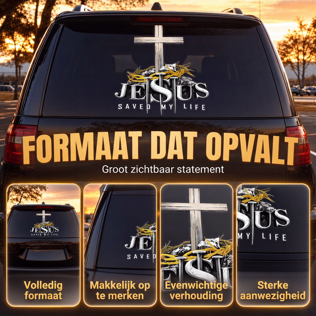 Waterdichte Christelijke Kruis Auto Vinyl Sticker