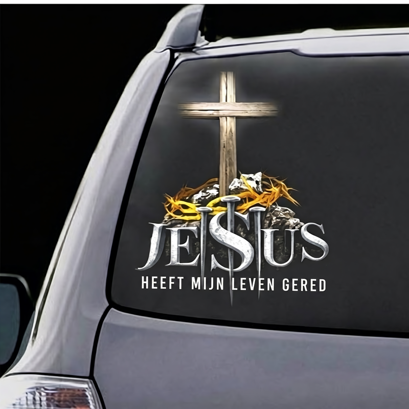 Waterdichte Christelijke Kruis Auto Vinyl Sticker