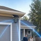 Beveiligingscamera met drievoudige lens op zonne-energie en WiFi