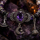 Gotische paarse strass Halloween-armband