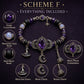 Gotische paarse strass Halloween-armband