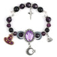 Gotische paarse strass Halloween-armband