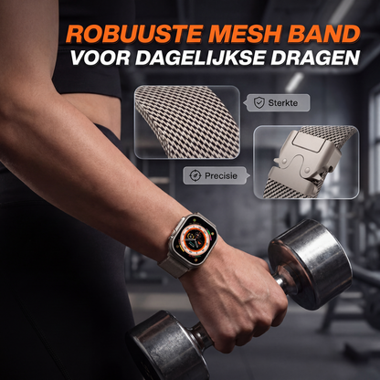 Horlogeband van roestvrij staal gaas