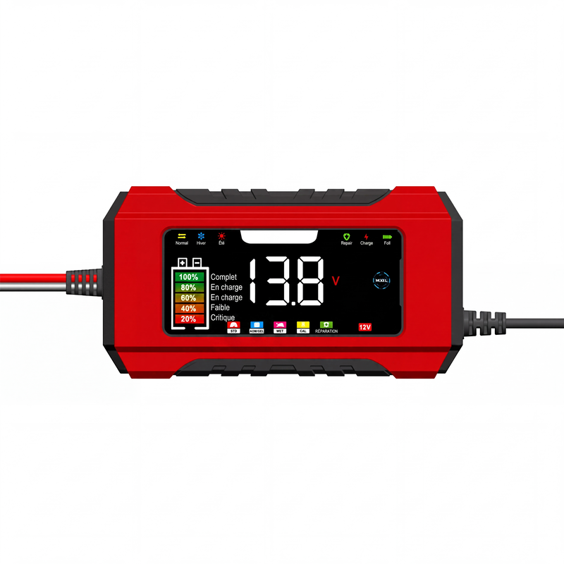 🔋 FLASH-ACTIE: 50% KORTING! ⚡ Slimme Auto Acculader 12V 6A – 9 Stappen & Impulsreparatie – LCD Kleurendisplay voor Loodzuur Accu's 🚗