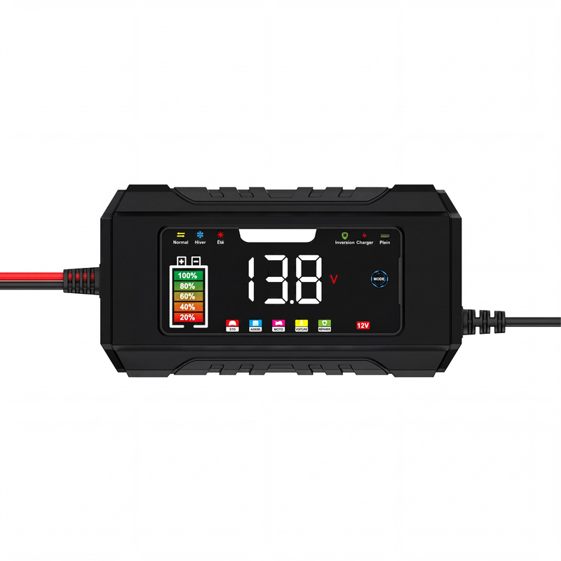🔋 FLASH-ACTIE: 50% KORTING! ⚡ Slimme Auto Acculader 12V 6A – 9 Stappen & Impulsreparatie – LCD Kleurendisplay voor Loodzuur Accu's 🚗