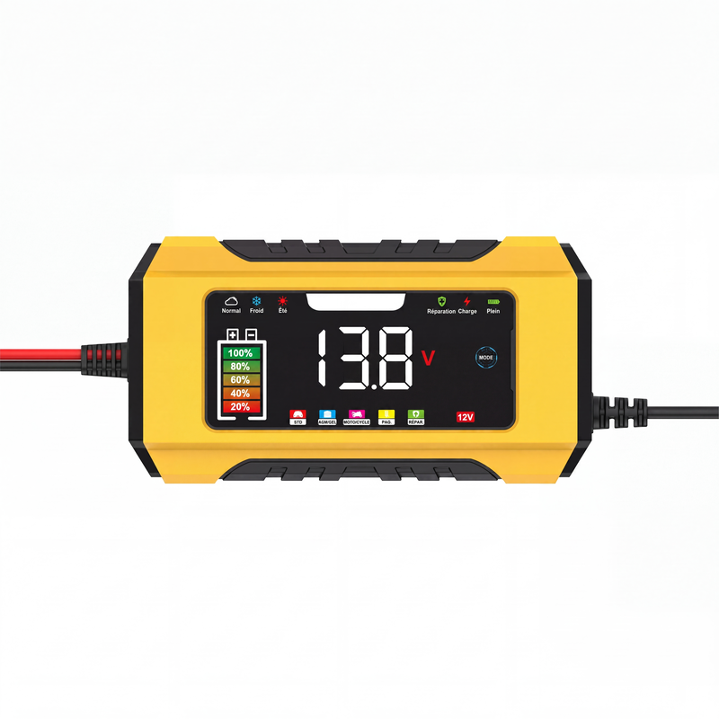 🔋 FLASH-ACTIE: 50% KORTING! ⚡ Slimme Auto Acculader 12V 6A – 9 Stappen & Impulsreparatie – LCD Kleurendisplay voor Loodzuur Accu's 🚗