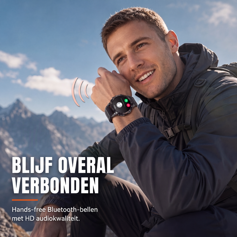 Multifunctionele outdoor smartwatch voor sport en fitness