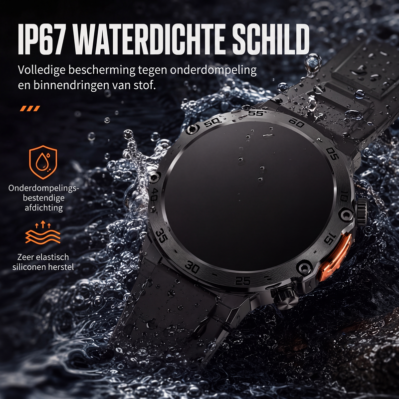 Multifunctionele outdoor smartwatch voor sport en fitness