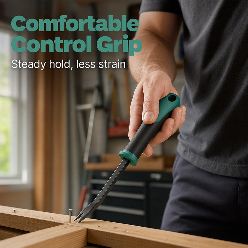 🔨 FLASH AANBIEDING: 50% KORTING! Ergonomische Spijker- & Niettrekker – Koolstofstaal & Schuine Punt – Comfortabele Grip voor Timmerwerk & Renovatie 🛠️